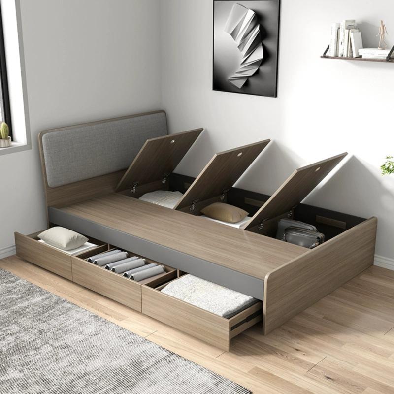 [Pre-order]  Nordic single bed, 1.2-meter small room study bed, household space saving, children's simple modern box storage bed-Smart-Living