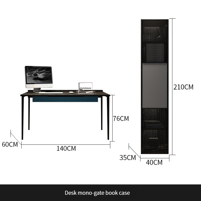 [Pre-order] Italian minimalist glass door bookcase modern and simple household living room floor storage rack bedroom study bookshelf combination.-Smart-Living