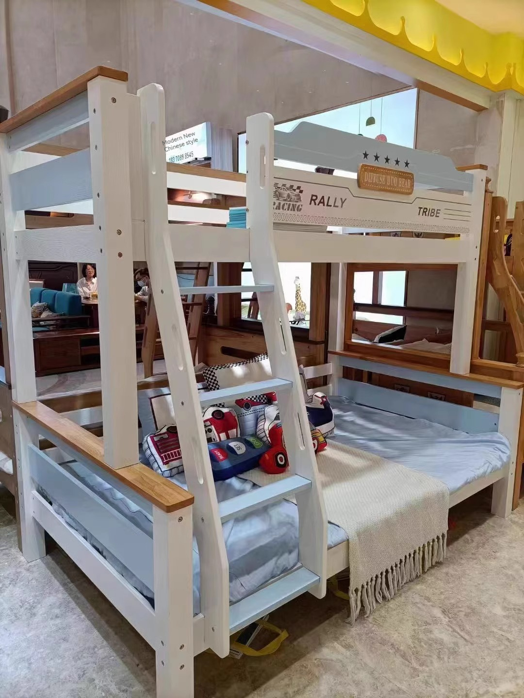 [Pre order] Solid wood children's bed boy girl princess bed spliced duplex bunk bed bunk bed bunk bed on the second floor-Smart-Living