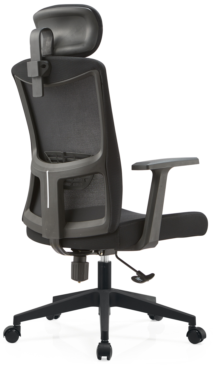 Fengguan Office chair backrest computer chair with silent roller headrest liftable office chair mesh staff chair non-foldable modern simple comfortable bow chair FG-368A-LP-Smart-Living