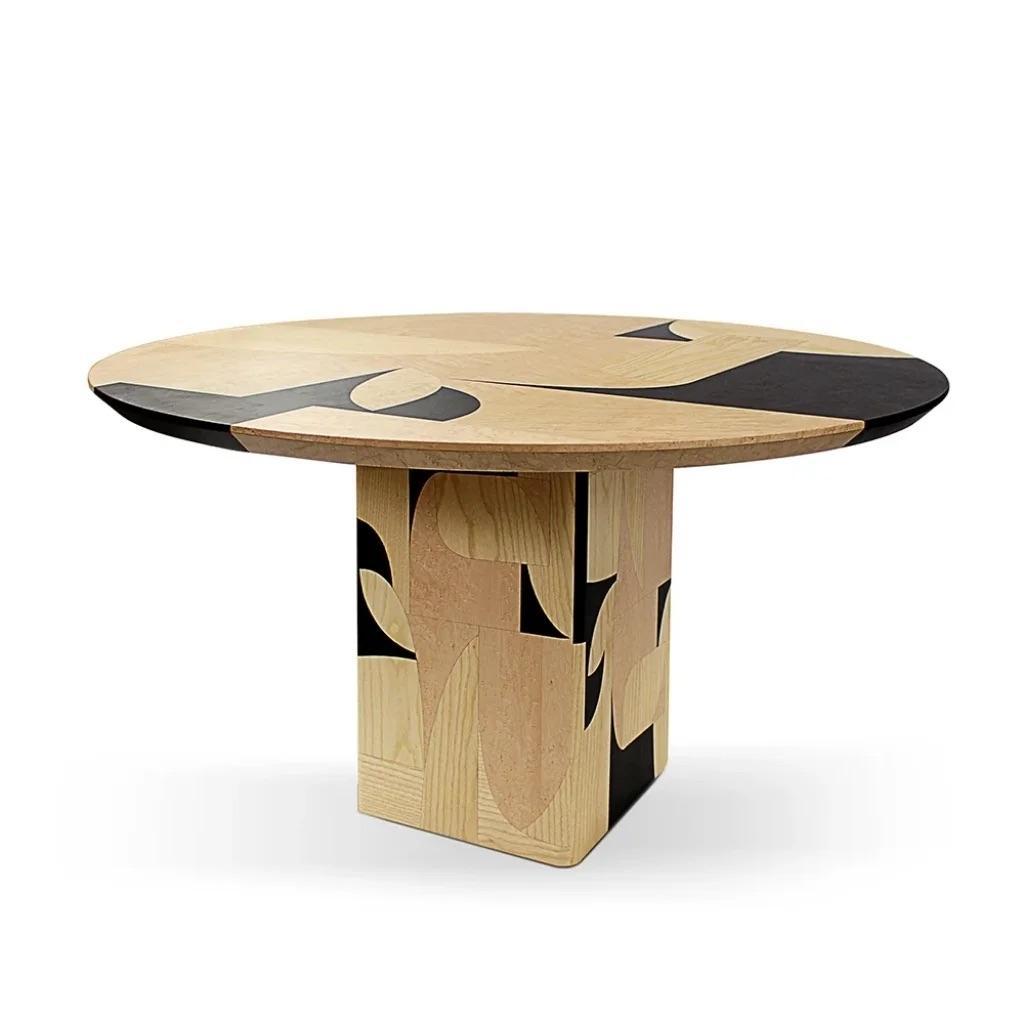 [PRE-ORDER] Solid Oak Vintage style wood dining table and chair set, retro wabi-sabi style, designer style dining table.