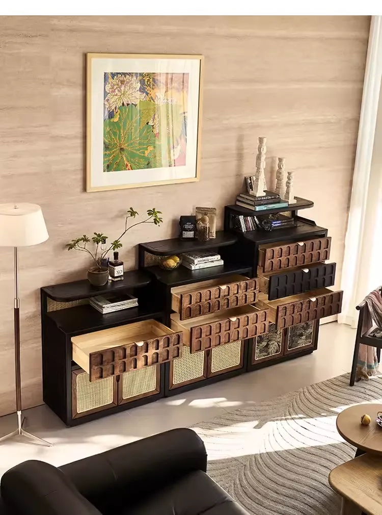 [PRE-ORDER] American retro solid wood chest of drawers