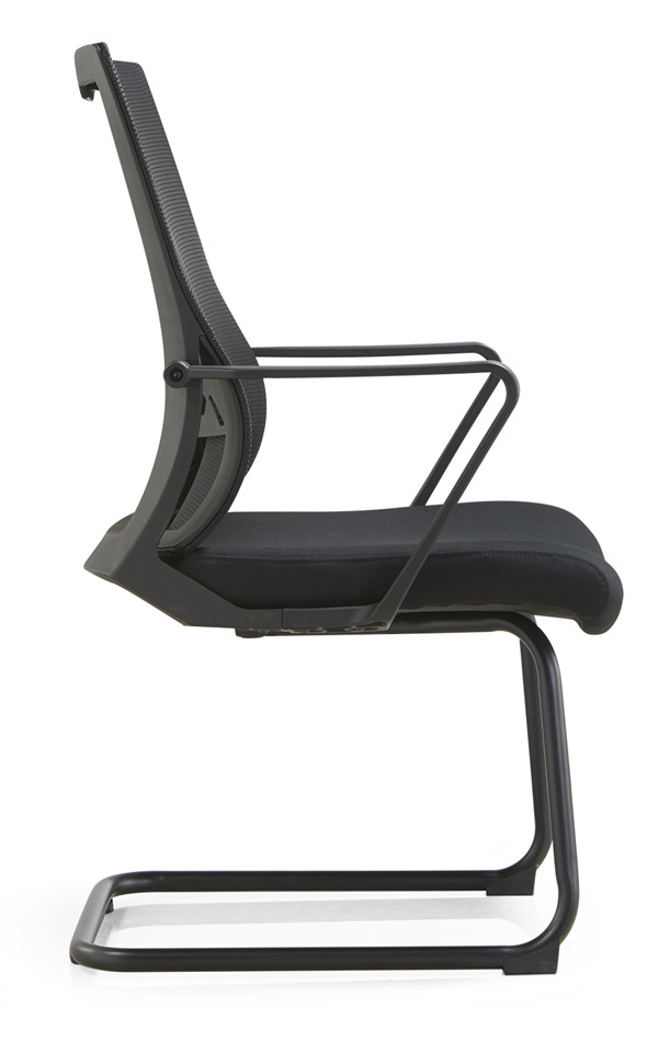 Fengguan Modern Simple Bow Mesh Chair Clerk's Office Chair Fixed Lumbar Backrest Without Rollers Non-Foldable Office Chair FG-986C (8495C)-Smart-Living