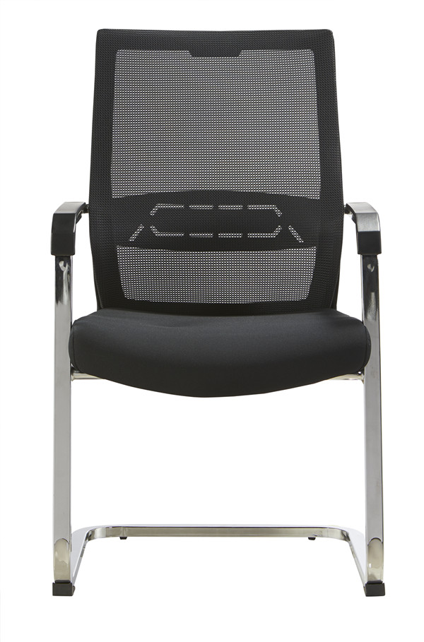 Fengguan Modern Simple Bow Mesh Chair Staff Office Chair Fixed Lumbar Backrest Without Rollers Non-Foldable Electroplating Frame Office Chair FG-986D (8495D)-Smart-Living