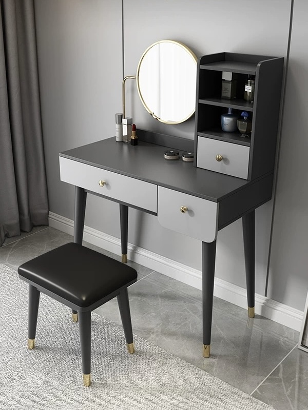 [Pre-order] Oulang Scandinavian simple net red ins style mini dresser modern bedroom light luxury small household creative makeup table-Smart-Living