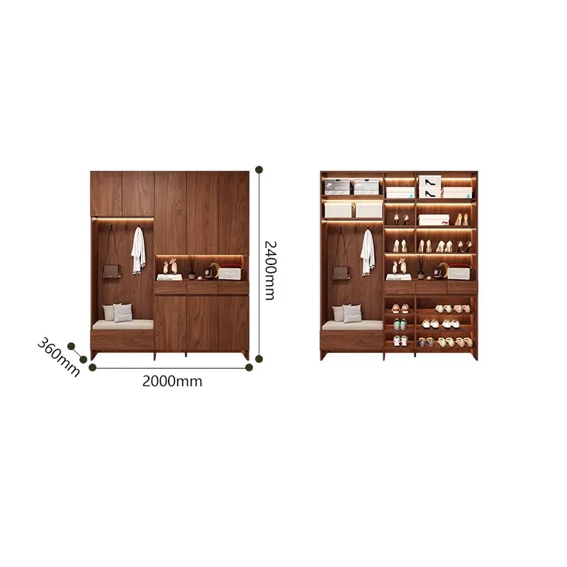 (Pre order) Customized shoe cabinet, home entrance door, foyer cabinet, wooden wind living room storage cabinet, balcony storage cabinet