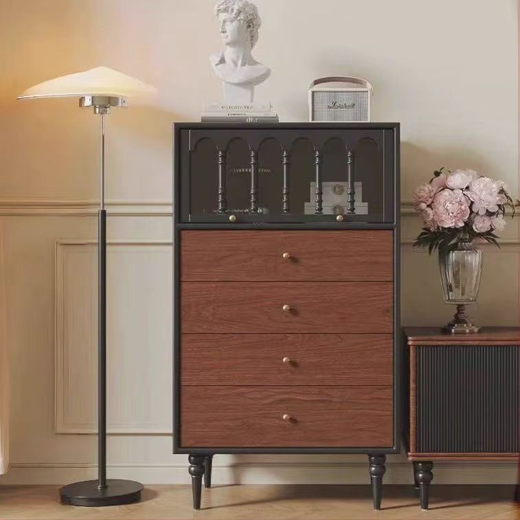 {PRE-ORDER] Mid Century Sideboard Solid Wood Dining Room Furniture Chest of Drawers 