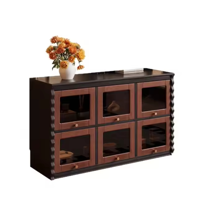 [PRE-ORDER] French Retro Solid Wood Floor-to-Ceiling Combination TV & Bedside Cabinet Antique Style Display Storage