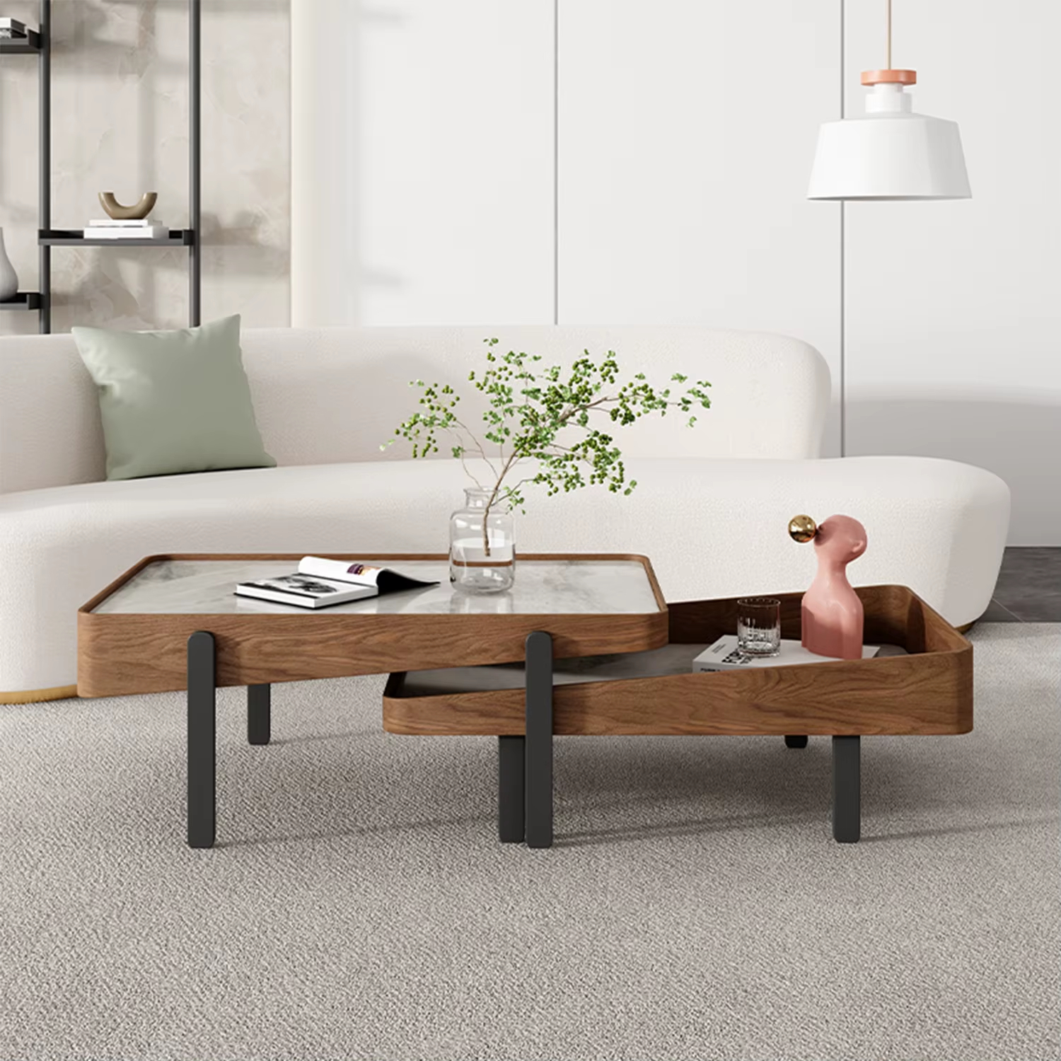 [PRE-ORDER] Modern Marble Living Room Coffee Table Set 