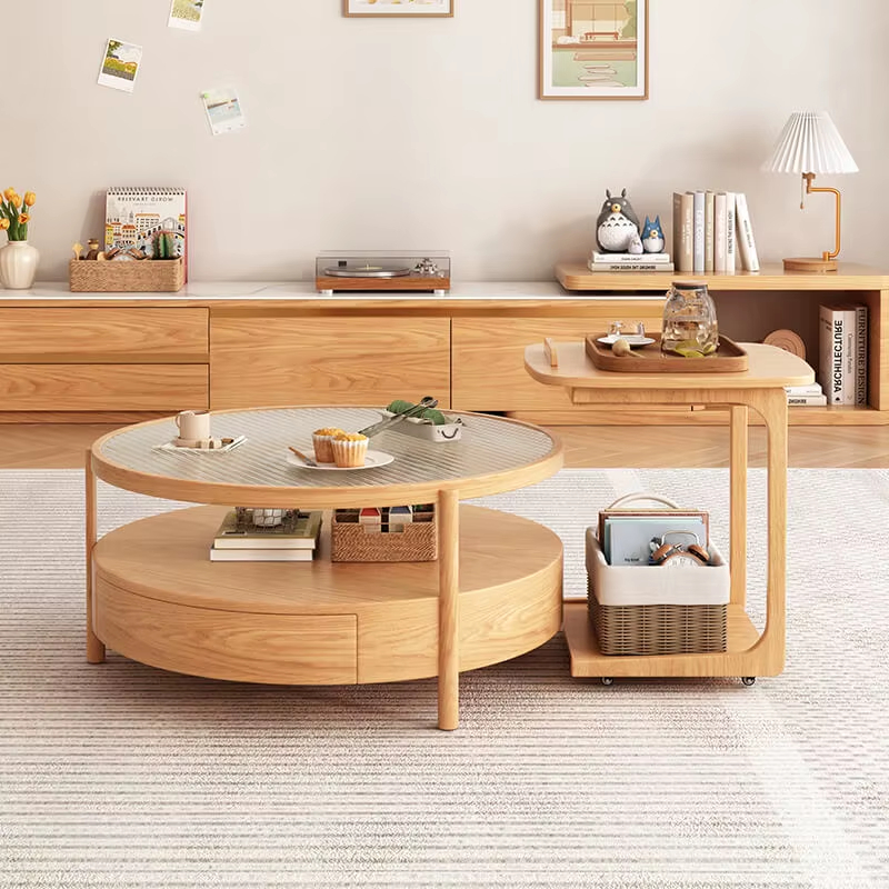 [PRE-ORDER] Nordic Round Glass Luxury Wood Set