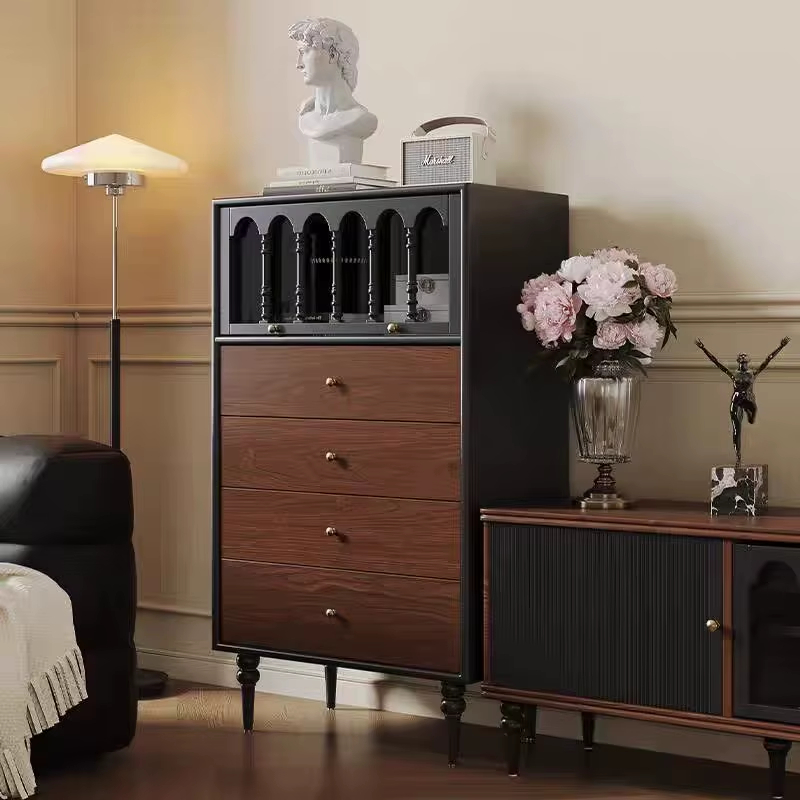 {PRE-ORDER] Mid Century Sideboard Solid Wood Dining Room Furniture Chest of Drawers 