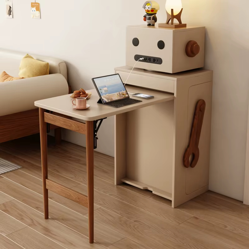 PRE-ORDER Small Apartment Folding Telescopic Table Modern Creative Home Multi-Functional Storage Table