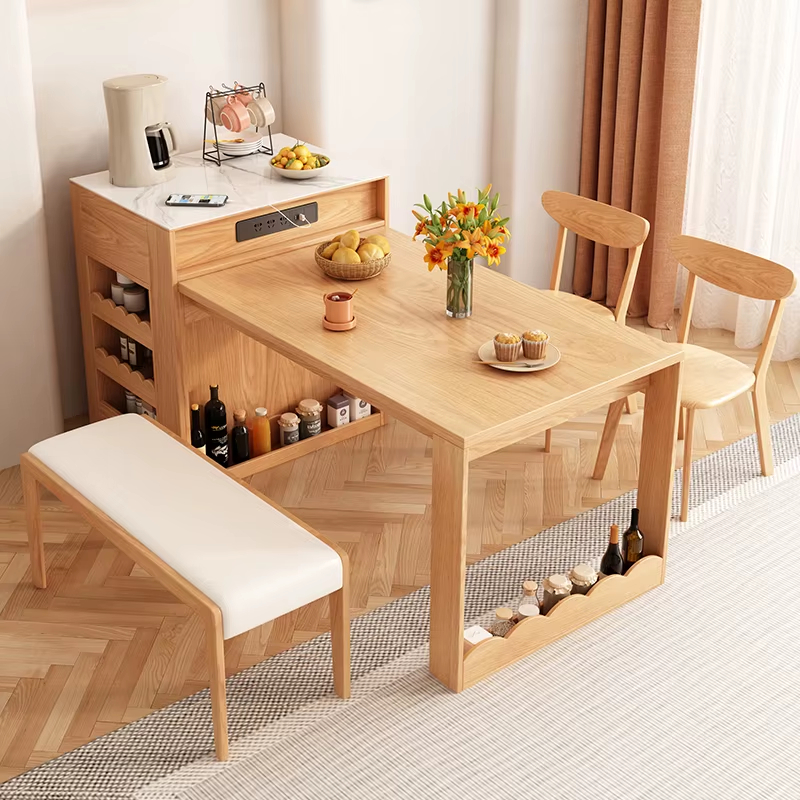 PRE-ORDER Morden Folding Dinning Table Small Household Space-saving Square Dining Table 