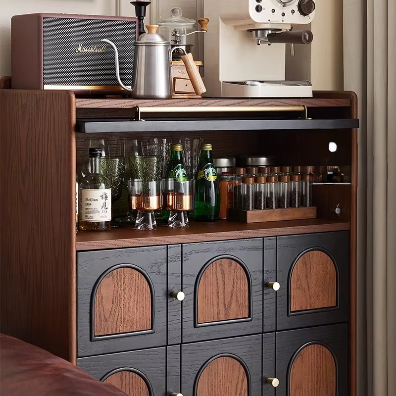 [PRE-ORDER] French Retro Solid Wood Bucket Cabinet Modern Small Side Cabinet 