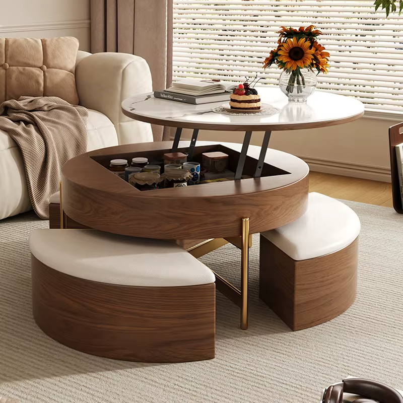 [PRE-ORDER] Modern Simple Household Small Multi-Functional Rock Plate Storage Coffee Table