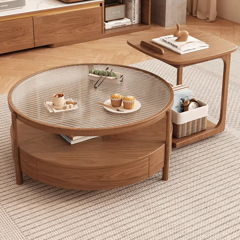 [PRE-ORDER] Nordic Round Glass Luxury Wood Set