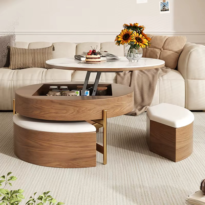 [PRE-ORDER] Modern Simple Household Small Multi-Functional Rock Plate Storage Coffee Table