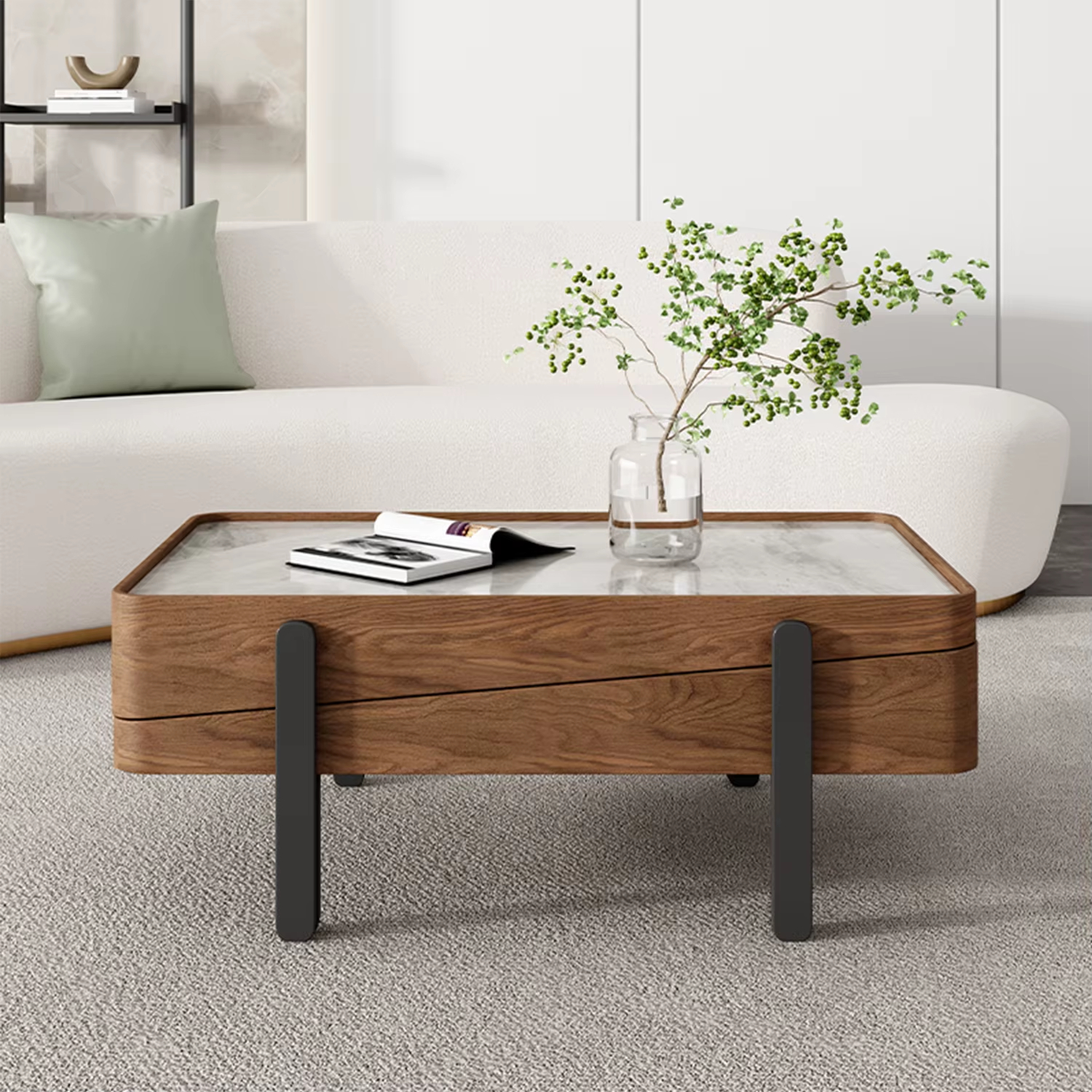 [PRE-ORDER] Modern Marble Living Room Coffee Table Set 