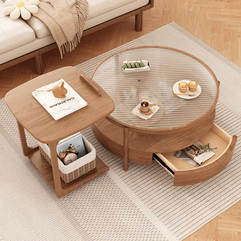 [PRE-ORDER] Nordic Round Glass Luxury Wood Set