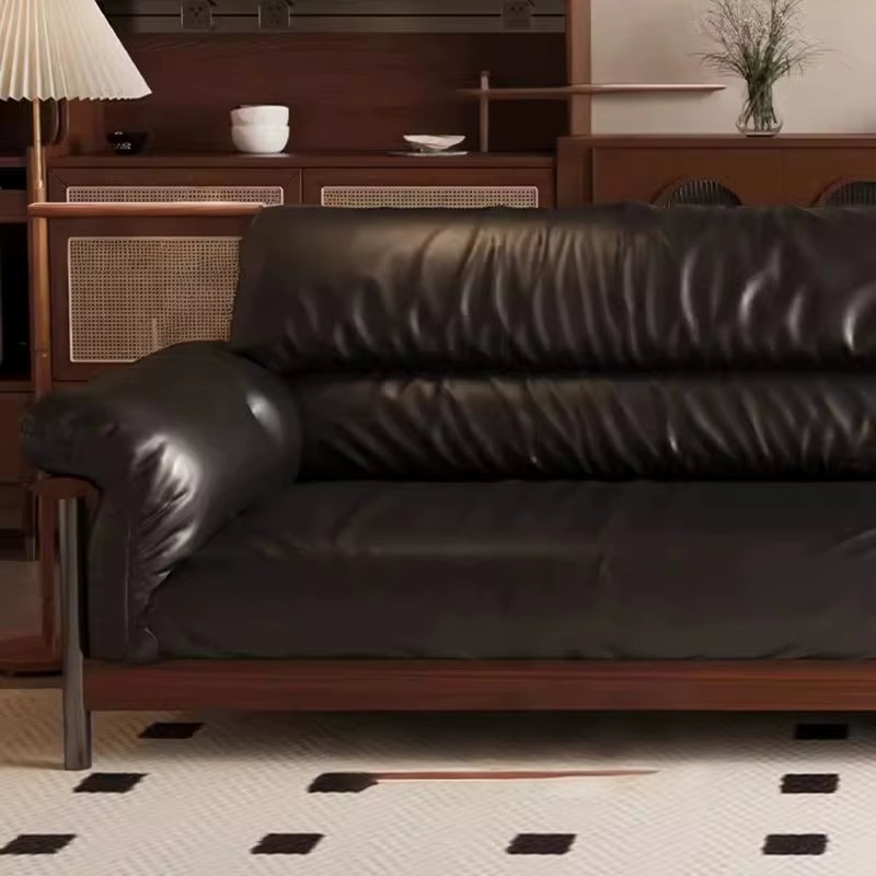  Modern Luxury Genuine Leather Sofa