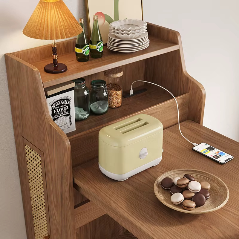 PRE-ORDER Solid Wood Folding Table Small Household Telescopic Dining Table 