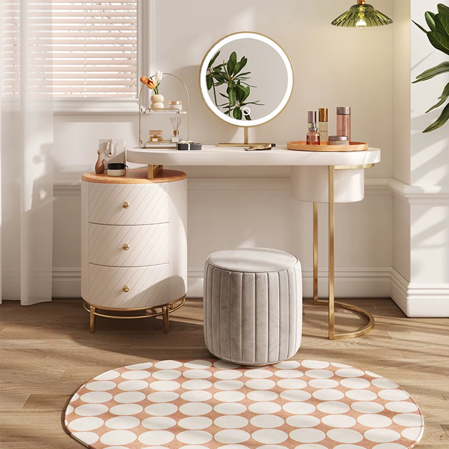 PRE-ORDER Modern Solid Wood Bedroom Furniture Light Luxury Makeup Vanity Table