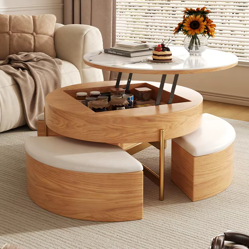 [PRE-ORDER] Modern Simple Household Small Multi-Functional Rock Plate Storage Coffee Table