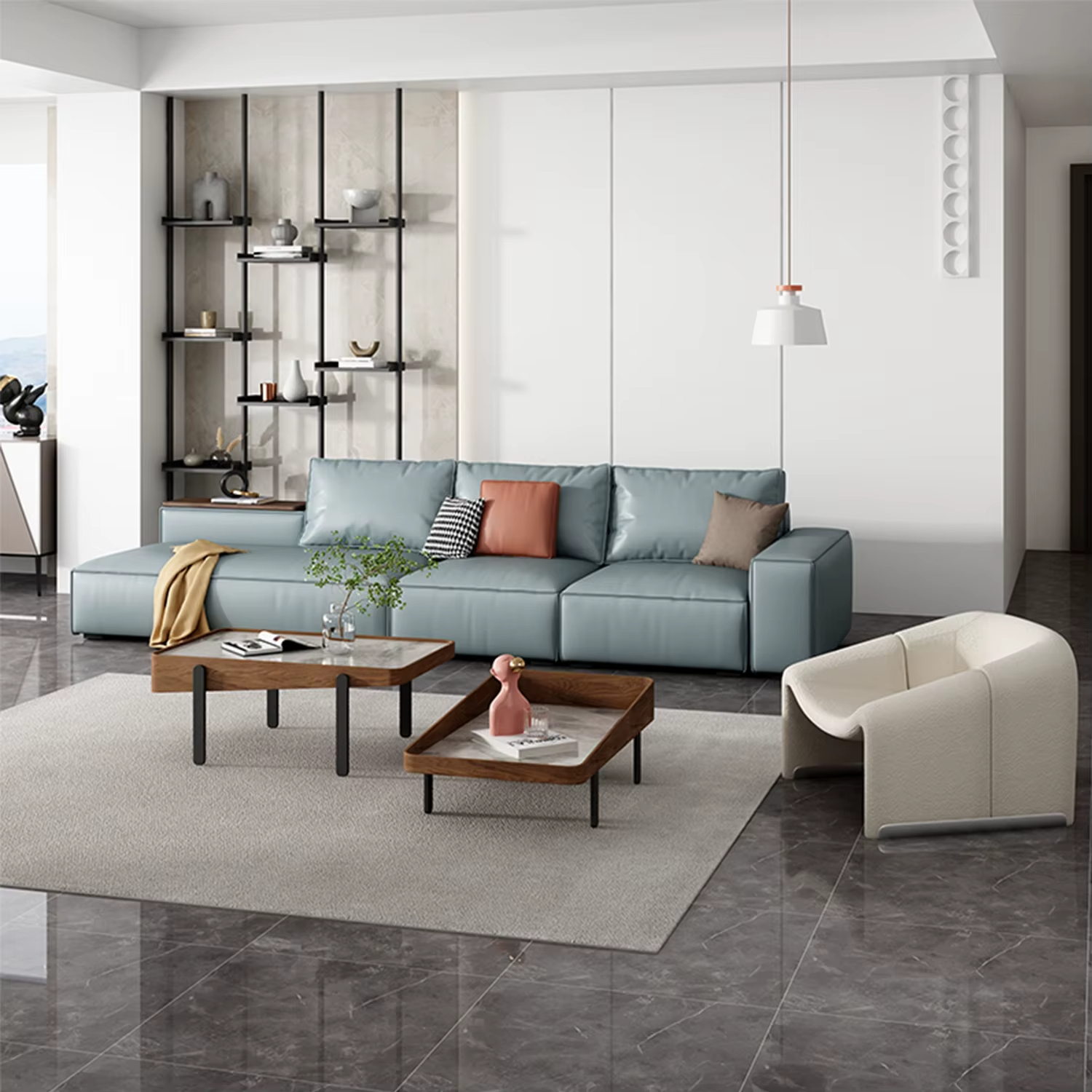 [PRE-ORDER] Modern Marble Living Room Coffee Table Set 