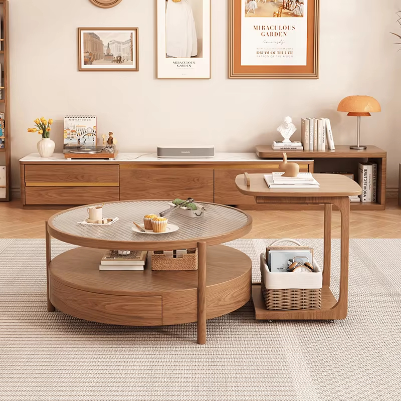 [PRE-ORDER] Nordic Round Glass Luxury Wood Set