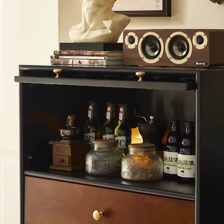 {PRE-ORDER] Mid Century Sideboard Solid Wood Dining Room Furniture Chest of Drawers 