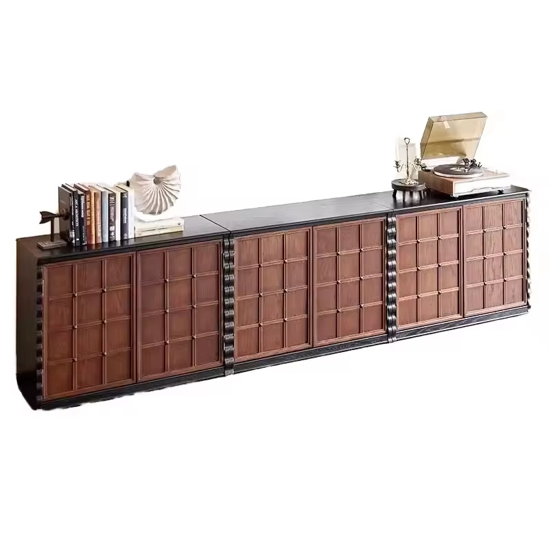 [PRE-ORDER] French Module Solid Wood Combination Bedroom Bedside Table Storage Cabinet