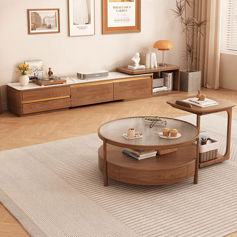 [PRE-ORDER] Nordic Round Glass Luxury Wood Set