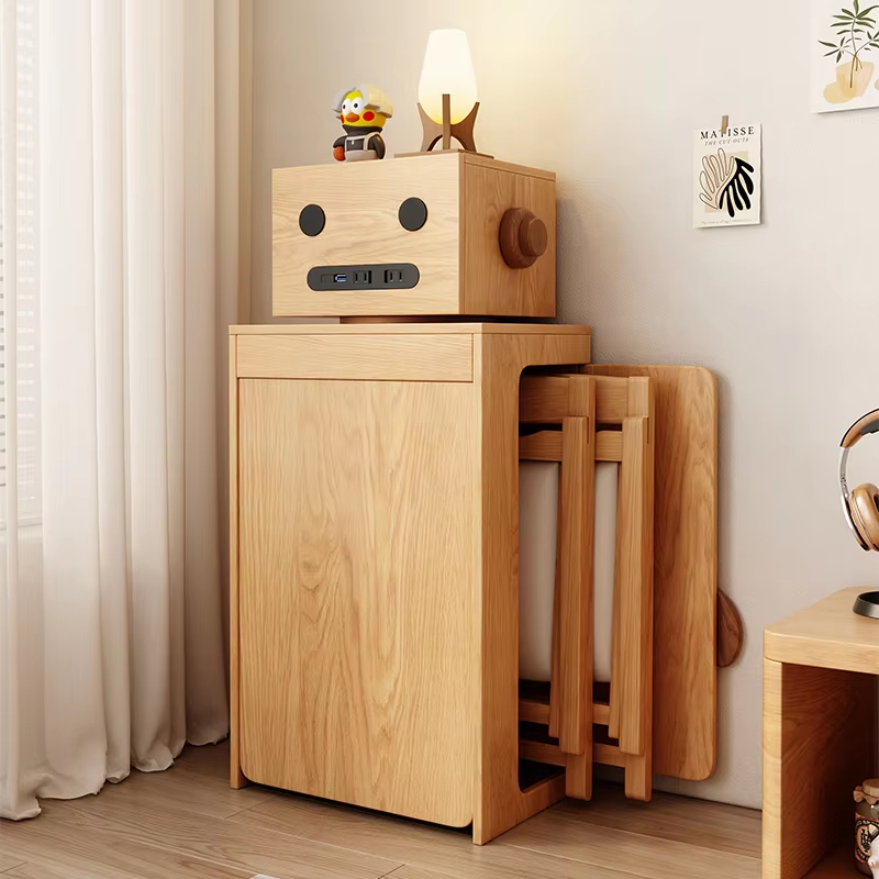 PRE-ORDER Small Apartment Folding Telescopic Table Modern Creative Home Multi-Functional Storage Table