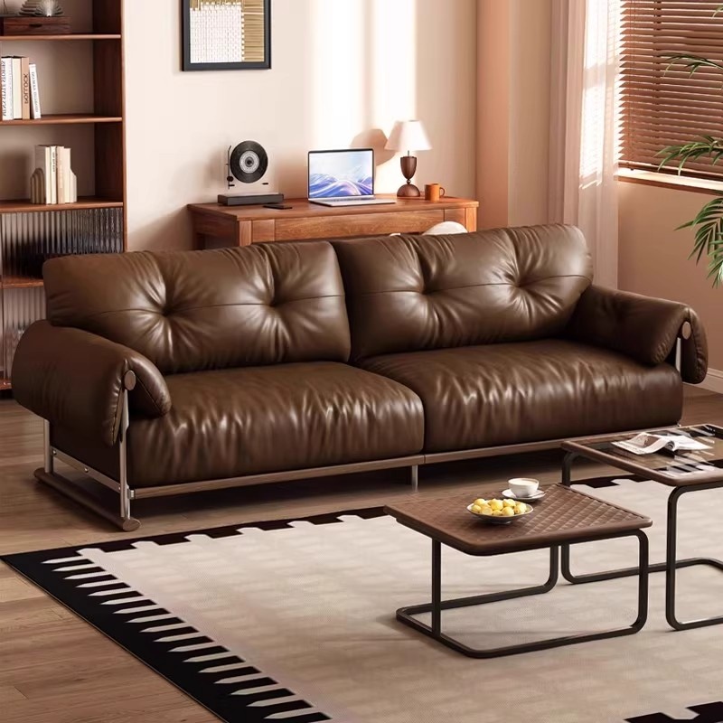 [PRE-ORDER] French retro black walnut solid wood sofa 