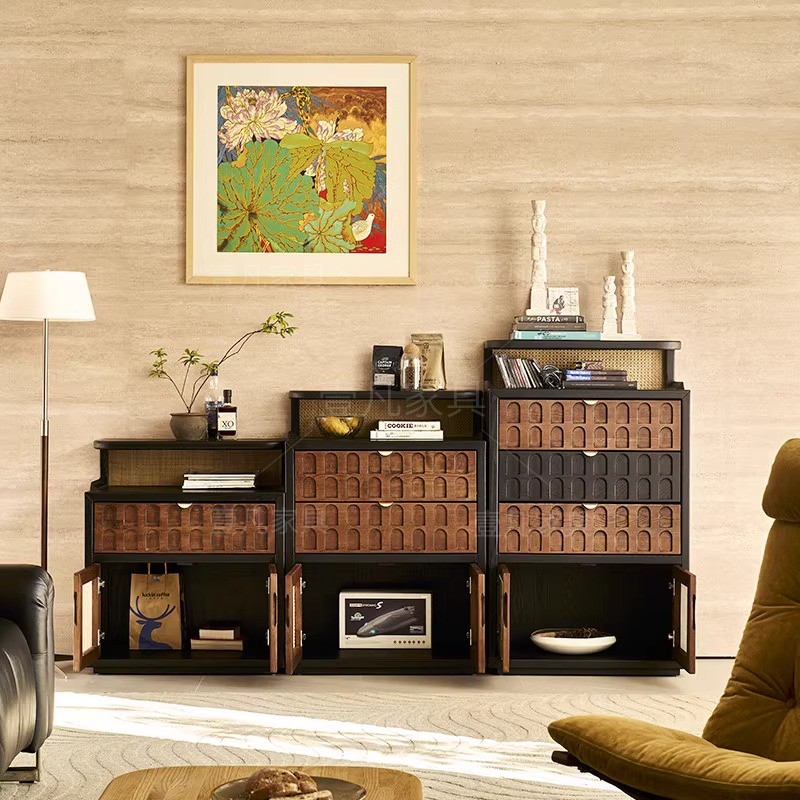 [PRE-ORDER] American retro solid wood chest of drawers