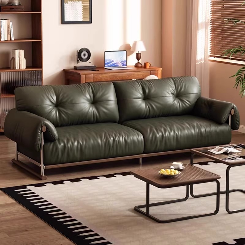 [PRE-ORDER] French retro black walnut solid wood sofa 