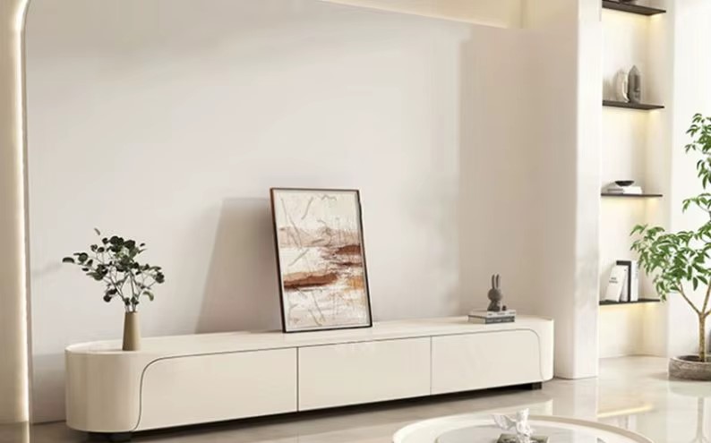 PRE-ORDER Modern Contracted Living Room Cream Wind TV Cabinet