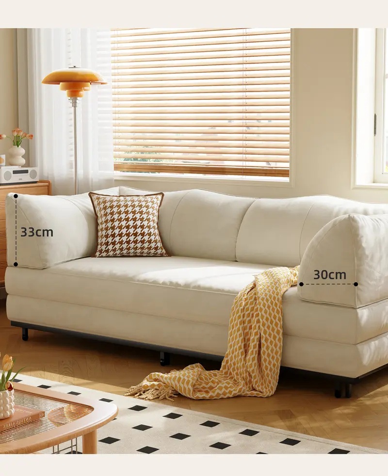 [PRE-ORDER] Plush Cloud Convertible Sofa Bed – Modular Cream Upholstered Sofa for Lounging, Seating & Sleeping