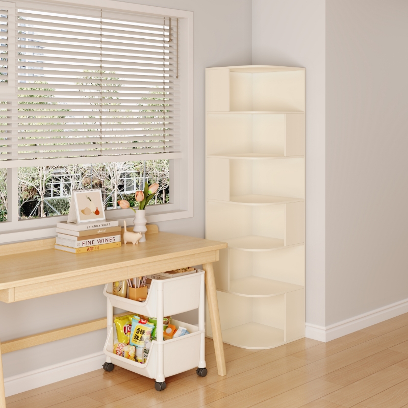 [PRE-ORDER] Solid wood corner bookcase floor-standing bookshelf storage rack