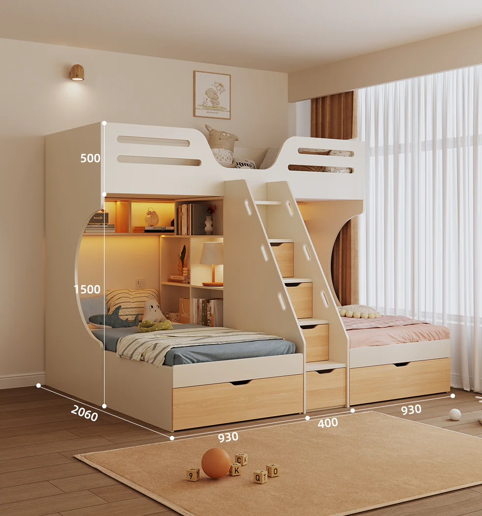 Triple bed with 0.9 m lower beds