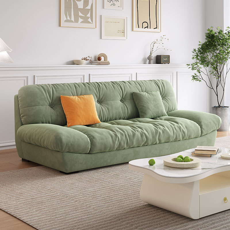 PRE ORDER / BTO PACKAGE - A - SOFA -Cream Style Light Luxury Cloud Sofa – Nordic Bouclé Fabric Sofa with Pine Wood Frame and Down Filling for Compact Living Rooms