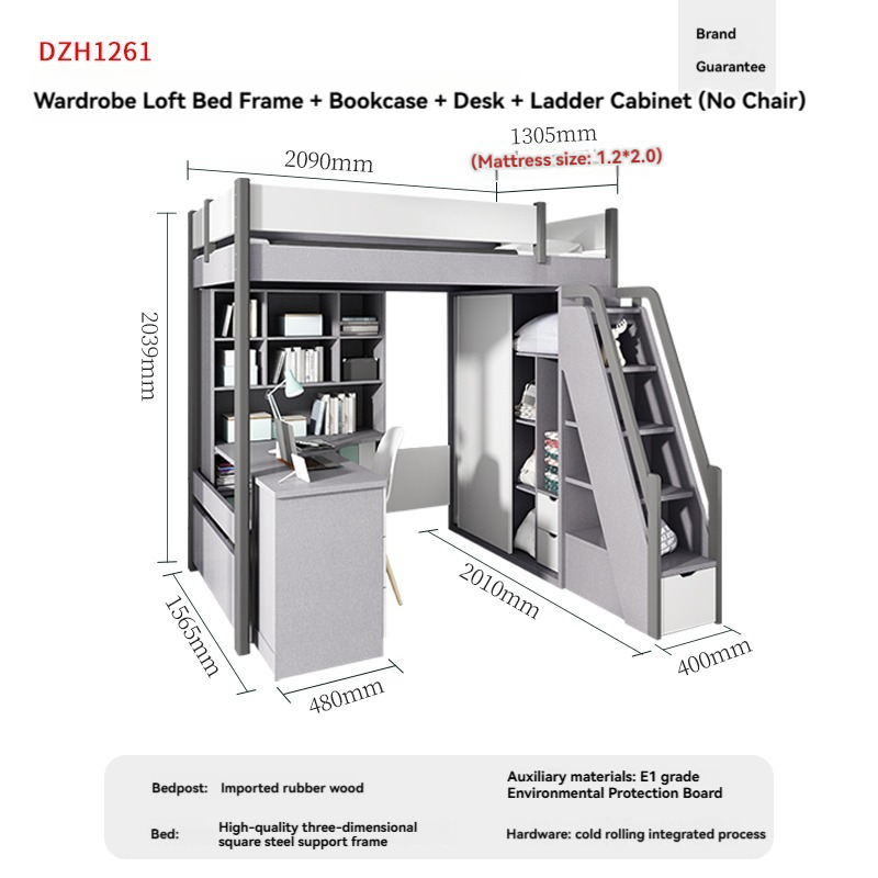 【Showroom】 Staggered bunk beds adult small household multifunctional combination high and low bunks two staggered type bunk beds-Smart-Living