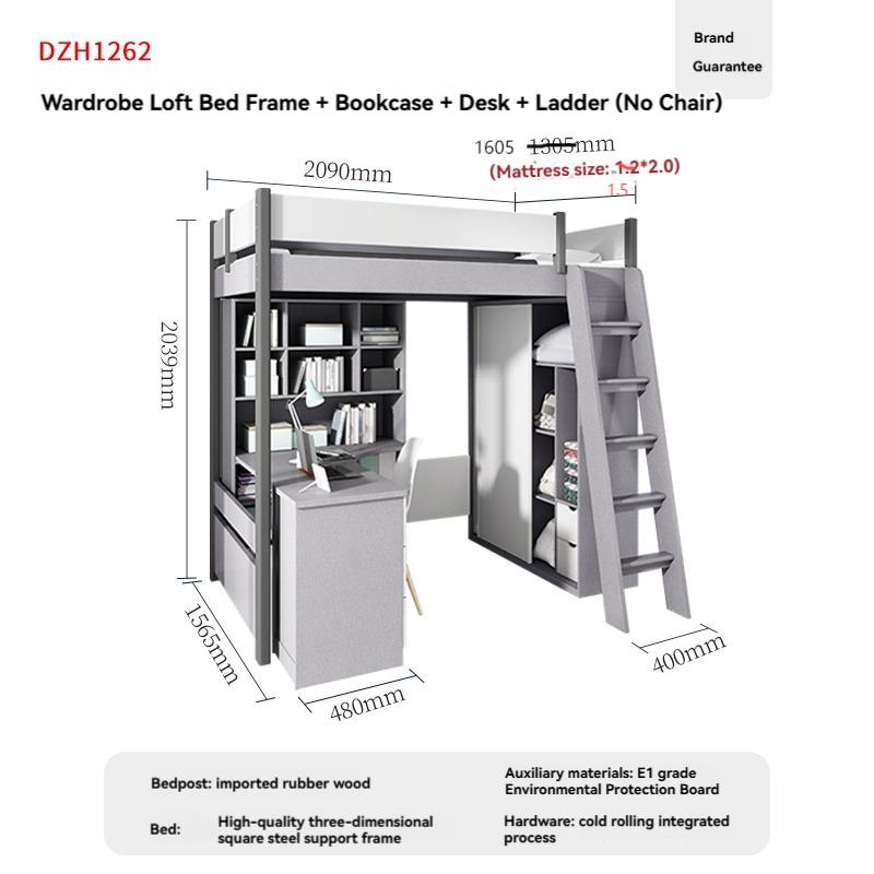 【Showroom】 Staggered bunk beds adult small household multifunctional combination high and low bunks two staggered type bunk beds-Smart-Living