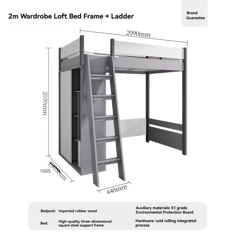 【Showroom】 Staggered bunk beds adult small household multifunctional combination high and low bunks two staggered type bunk beds-Smart-Living