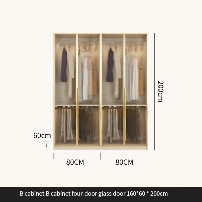 HMHF [Pre-order] Nordic solid wood wardrobe, bedroom, modern and minimalist home, one door to top mesh, red wardrobe, small unit, four or six door wardrobe