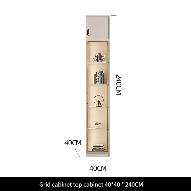 HMHF [Pre-Order] Living room home bookshelf integrated whole wall to top dustproof glass door bookshelf light luxury high-grade floor-standing wall display cabinet