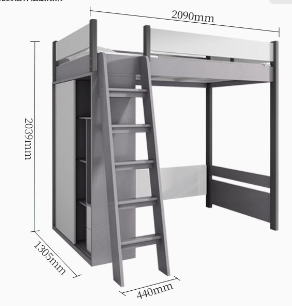 【Showroom】 Staggered bunk beds adult small household multifunctional combination high and low bunks two staggered type bunk beds-Smart-Living