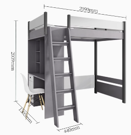 【Showroom】 Staggered bunk beds adult small household multifunctional combination high and low bunks two staggered type bunk beds-Smart-Living