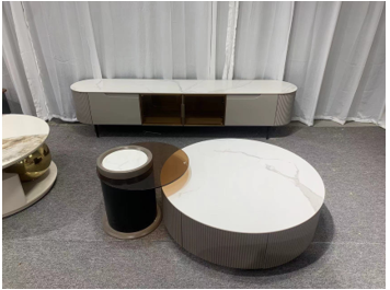Minimalist rock plate Tea table TV cabinet combination living room