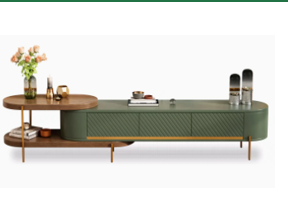 PRE-ORDER Light luxury hardware lifting coffee table TV cabinet combination home small apartment living room ancient style rock plate